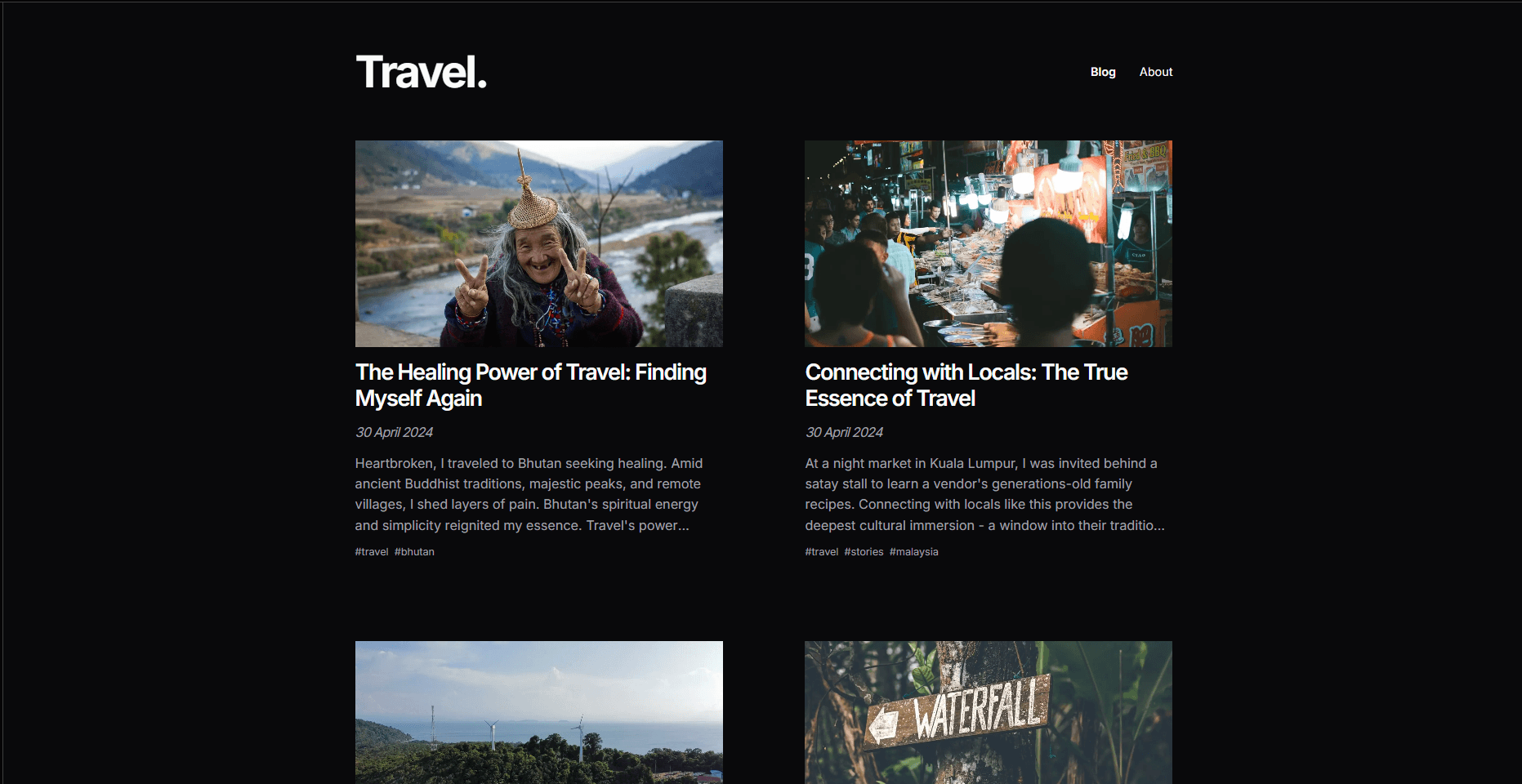 Custom Blog Landing Page